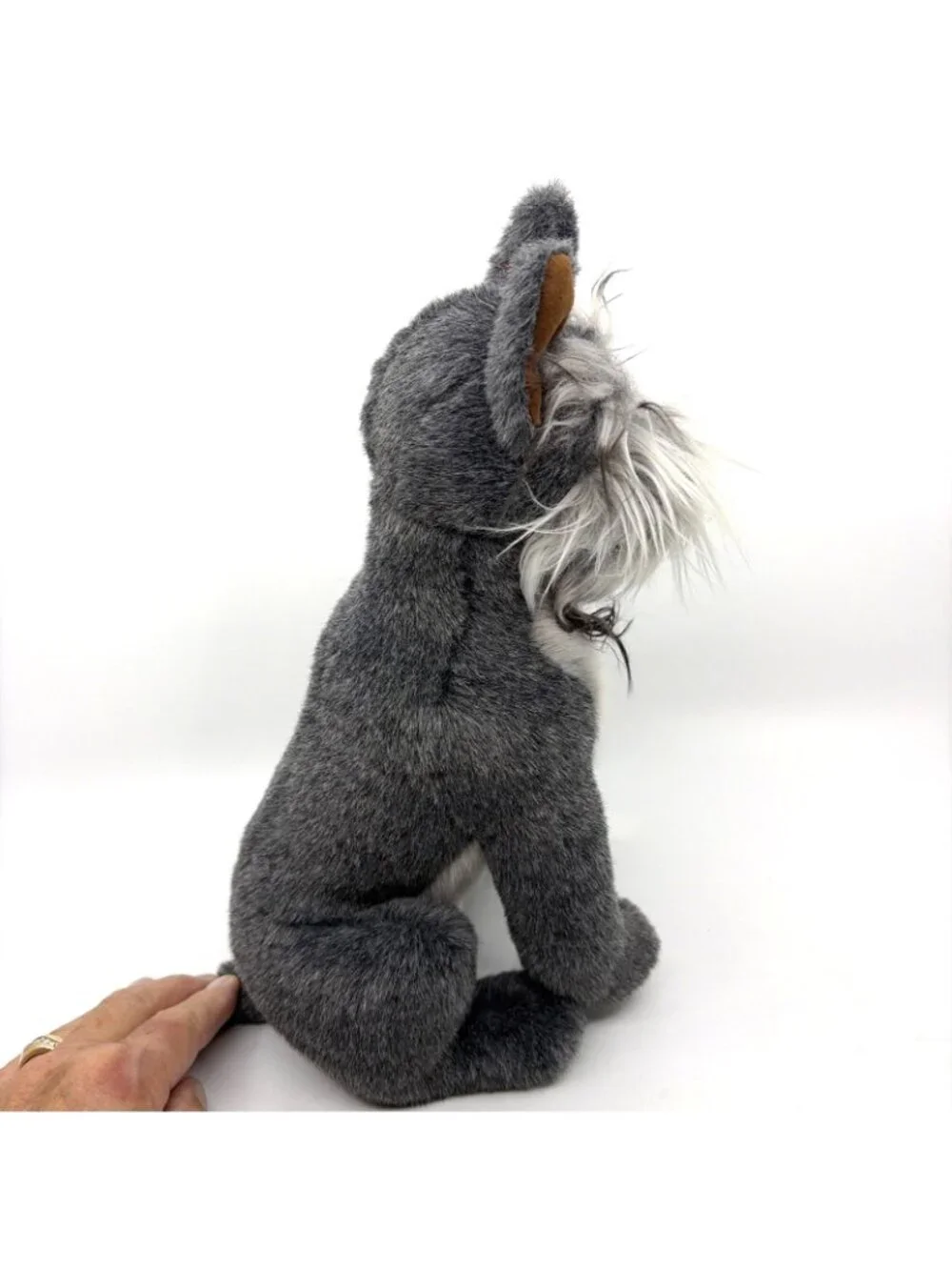 TY Max The Schnauzer Plush Dog 11” Gray White Retired 2000 w/ Original Tags